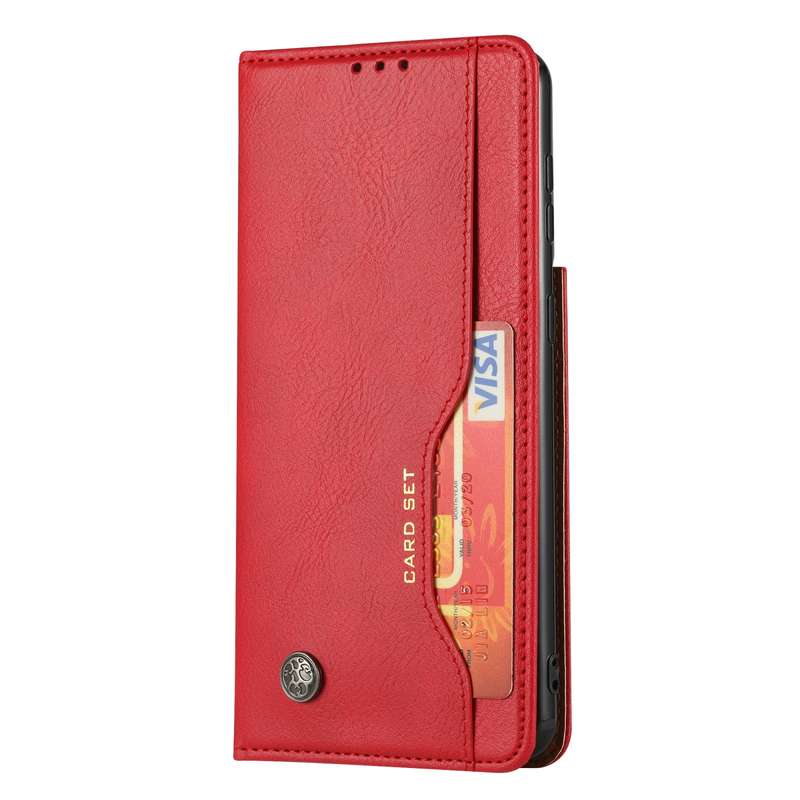 For Samsung Galaxy S22 5G Knead Skin Texture Leather Phone Case(Wine Red)