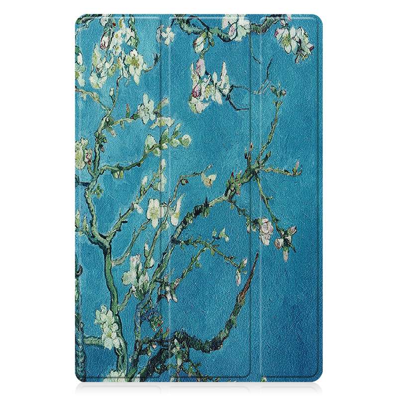 For Samsung Galaxy Tab A8 2021 Painted Leather Tablet Case with 3-Fold Holder(Color Butterfly)