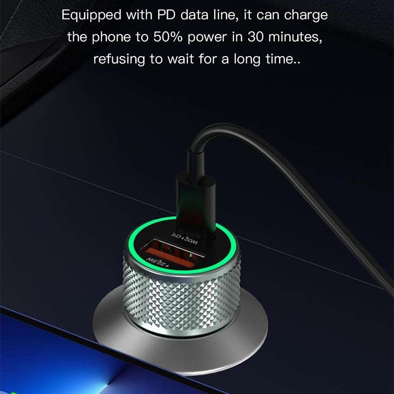 TOTUDESIGN DCCPD-010 Blade Series 20W Fast Charging Car Charger(Black)