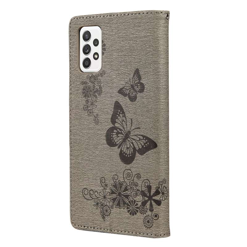 For Samsung Galaxy Tab A8 2021 Painted Leather Tablet Case with 3-Fold Holder(Color Butterfly)