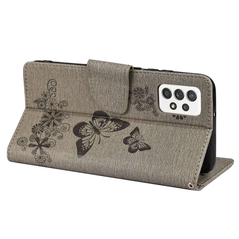 For Samsung Galaxy Tab A8 2021 Painted Leather Tablet Case with 3-Fold Holder(Color Butterfly)