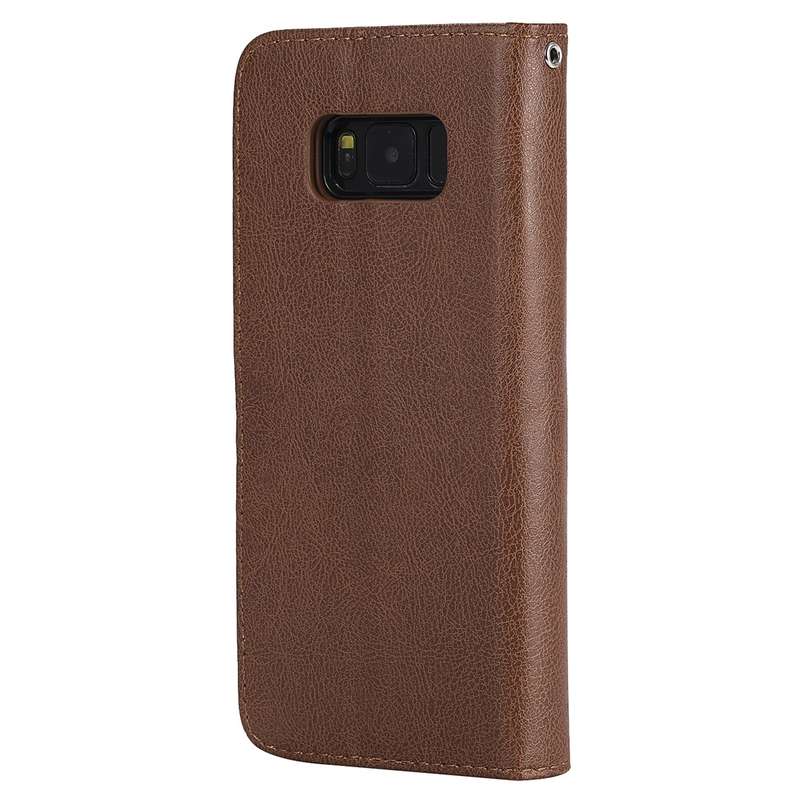 For Galaxy S8+ Solid Color Horizontal Flip Protective Case with Holder & Card Slots & Wallet & Photo