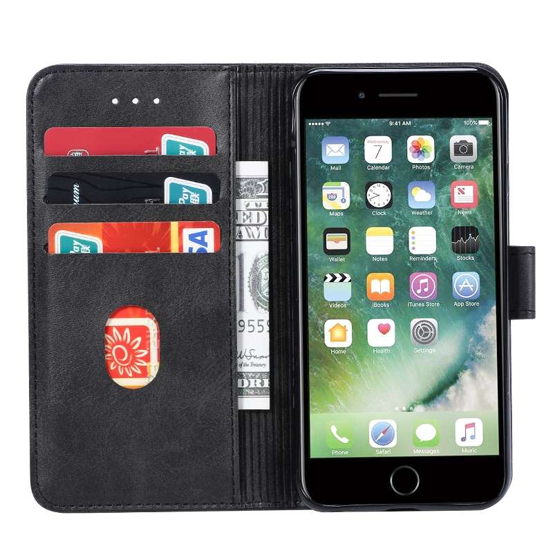 For iPhone 6 GUSSIM Magnetic Horizontal Flip Leather Case with Holder & Card Slots & & Wallet(Red)