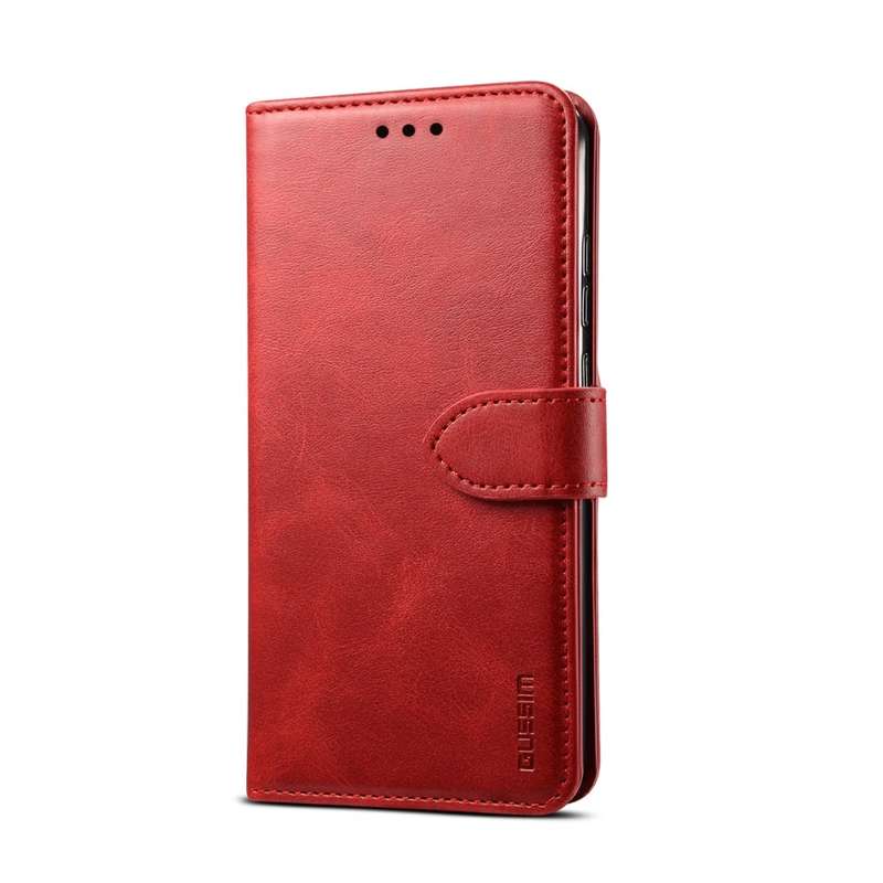 For iPhone 6 GUSSIM Magnetic Horizontal Flip Leather Case with Holder & Card Slots & & Wallet(Red)