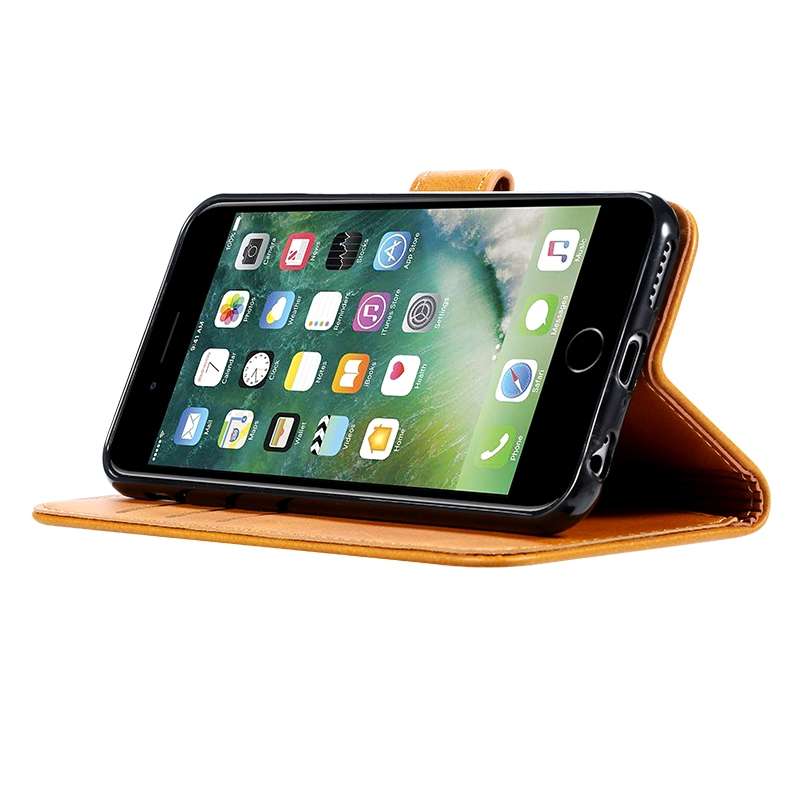 For iPhone 6 GUSSIM Magnetic Horizontal Flip Leather Case with Holder & Card Slots & & Wallet(Red)