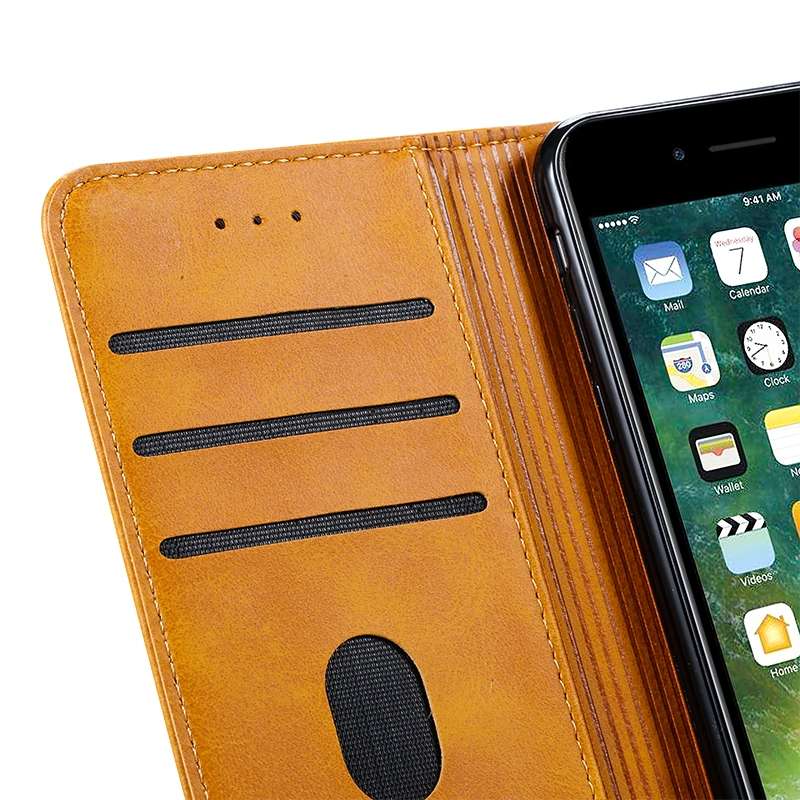 For iPhone 6 GUSSIM Magnetic Horizontal Flip Leather Case with Holder & Card Slots & & Wallet(Red)