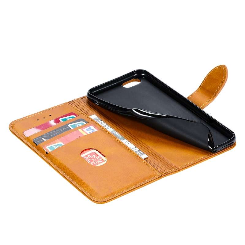 For iPhone 6 GUSSIM Magnetic Horizontal Flip Leather Case with Holder & Card Slots & & Wallet(Red)