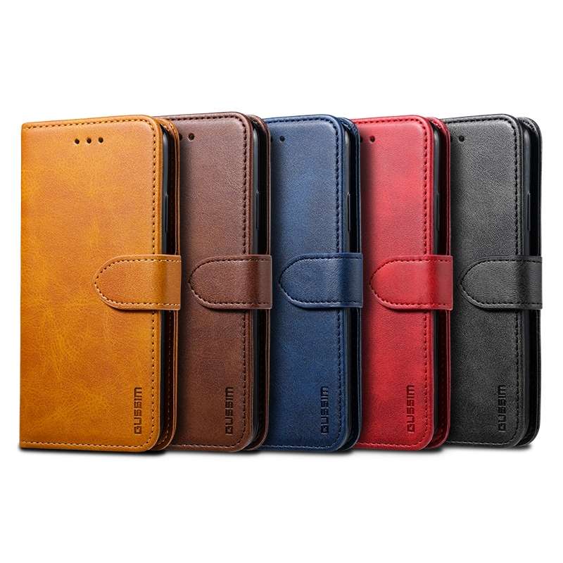 For iPhone 6 GUSSIM Magnetic Horizontal Flip Leather Case with Holder & Card Slots & & Wallet(Red)