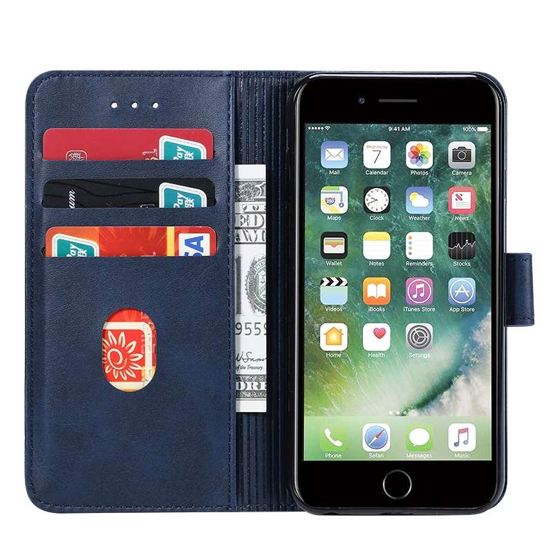 For iPhone 6 Plus GUSSIM Magnetic Horizontal Flip Leather Case with Holder & Card Slots & & Wallet(B