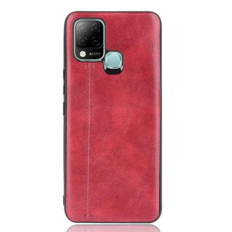 For Infinix Hot 10s Sewing Cow Pattern Skin Phone Case(Black)