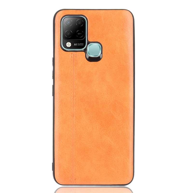 For Infinix Hot 10s Sewing Cow Pattern Skin Phone Case(Black)