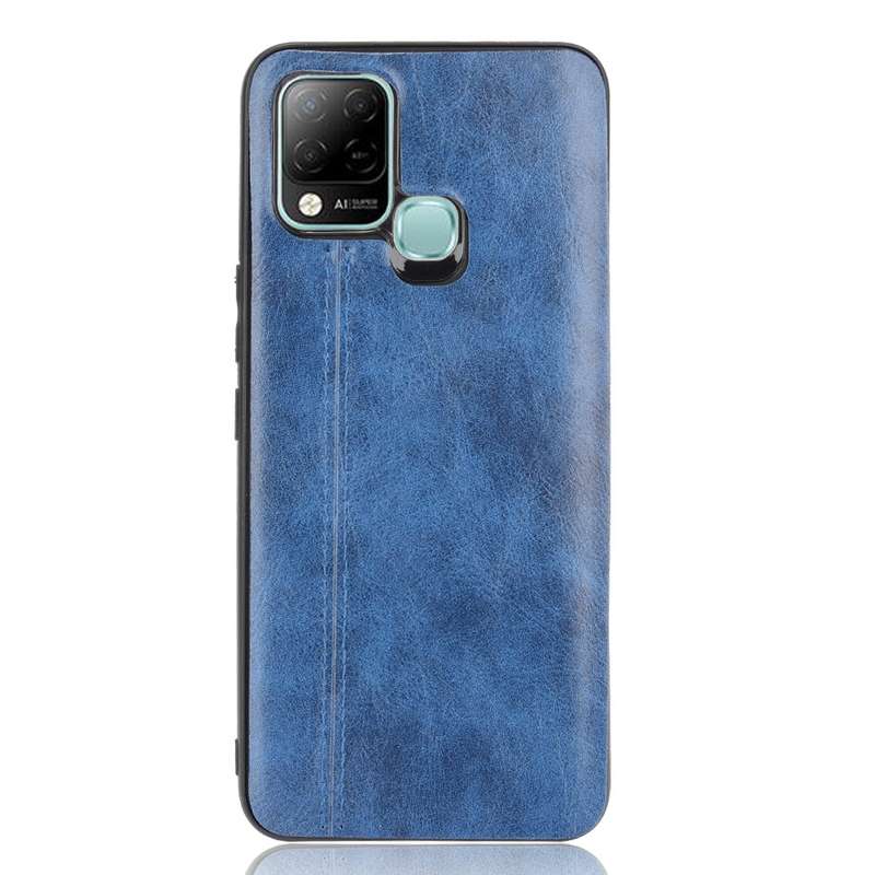 For Infinix Hot 10s Sewing Cow Pattern Skin Phone Case(Black)