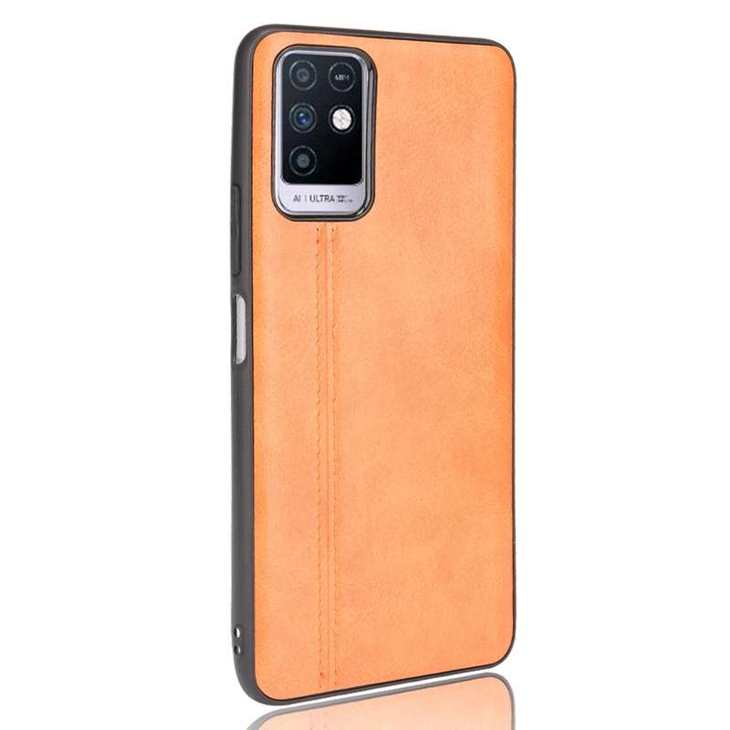 For Infinix Note 10 / X693 Sewing Cow Pattern Skin Phone Case(Black)