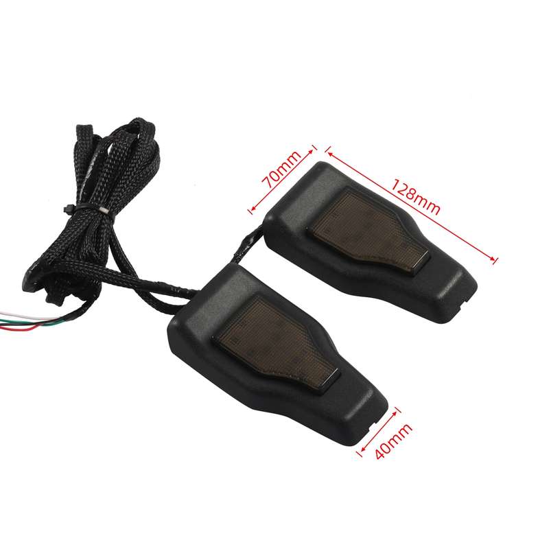 A6768 Car Window Glass Hinge Cover with LED Brake Light for Jeep Wrangler JL 2018-2020 Rear Door