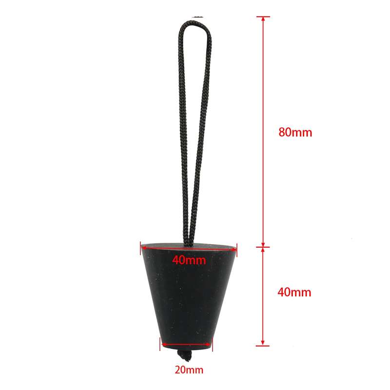 A6703 8 in 1 Black Kayak Silicone Drain Hole Plug