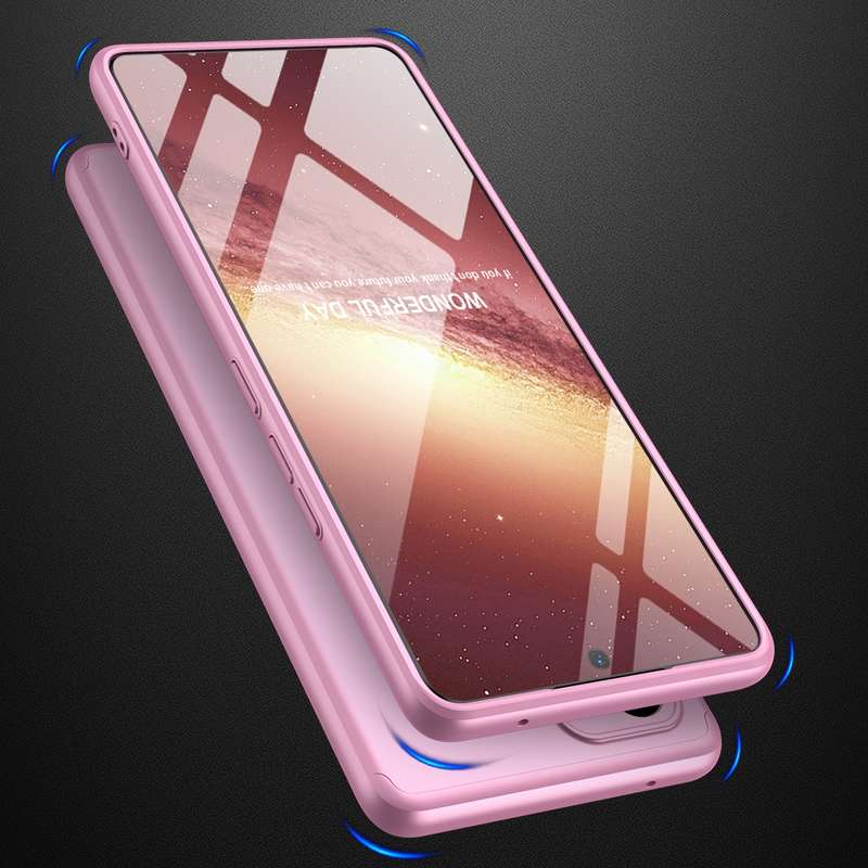 For Samsung Galaxy A52 5G / 4G GKK Three Stage Splicing Full Coverage PC Phone Case(Black Silver)