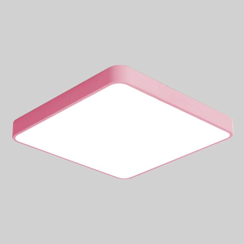 Macaron LED Square Ceiling Lamp, White Light, Size:30cm(Black)