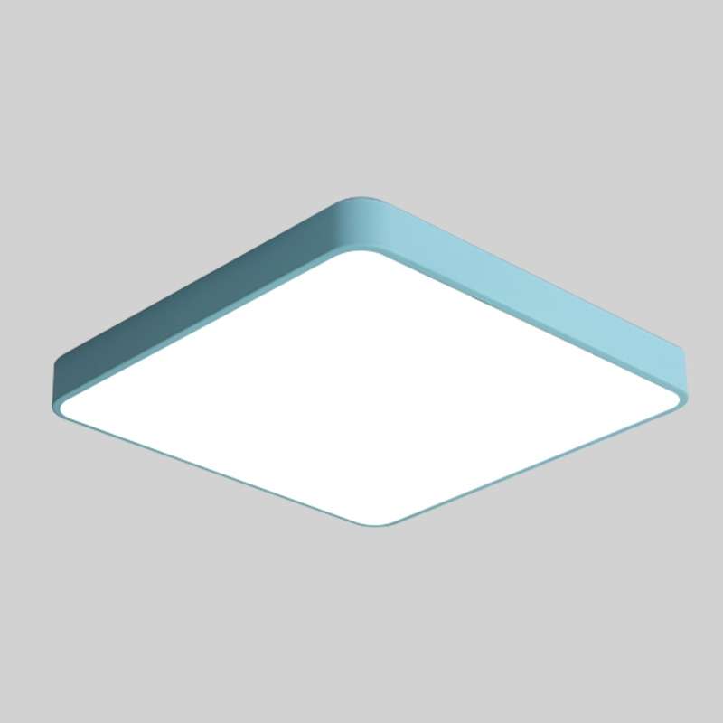 Macaron LED Square Ceiling Lamp, White Light, Size:30cm(Black)