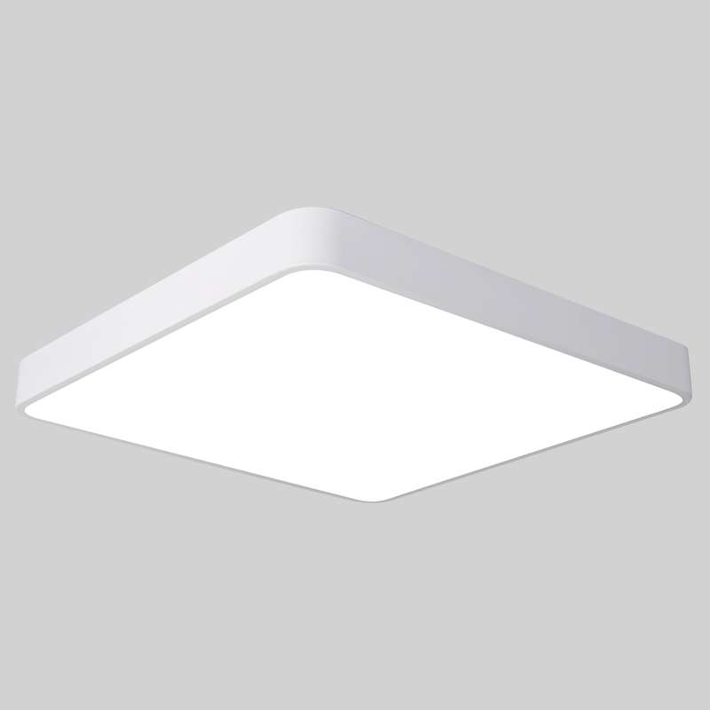 Macaron LED Square Ceiling Lamp, White Light, Size:30cm(Black)