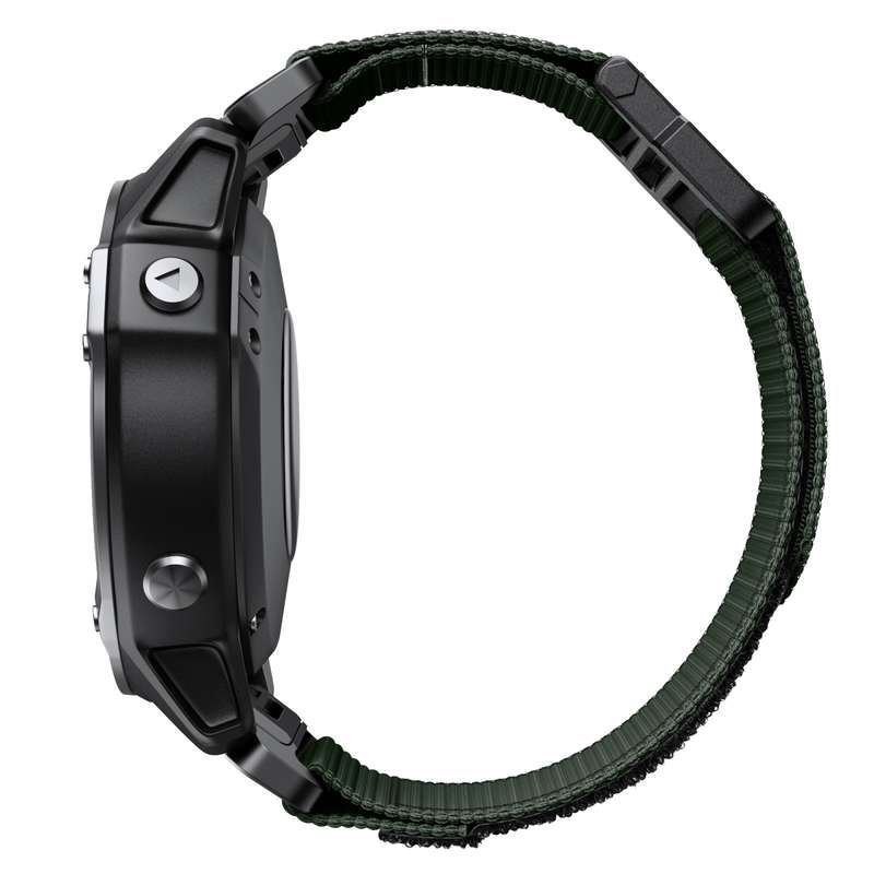 For Garmin Fenix 6X / 5X 26mm Hook And Loop Fastener Nylon Watch Band(Army Green)