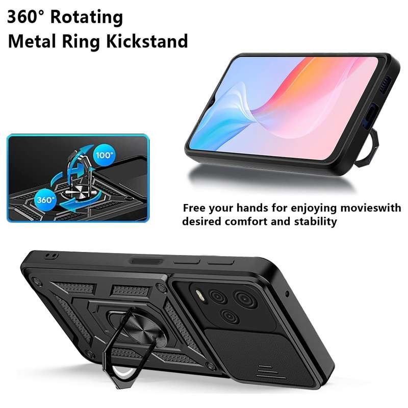 For Samsung Galaxy A53 5G Sliding Camshield Holder Phone Case(Rose Gold)