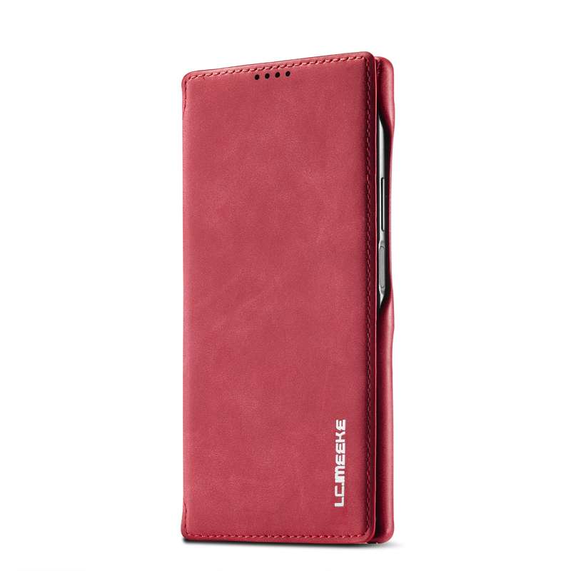 For Samsung Galaxy S22 Ultra 5G LC.IMEEKE Hon Ancient Series Horizontal Flip Leather Phone Case(Blac