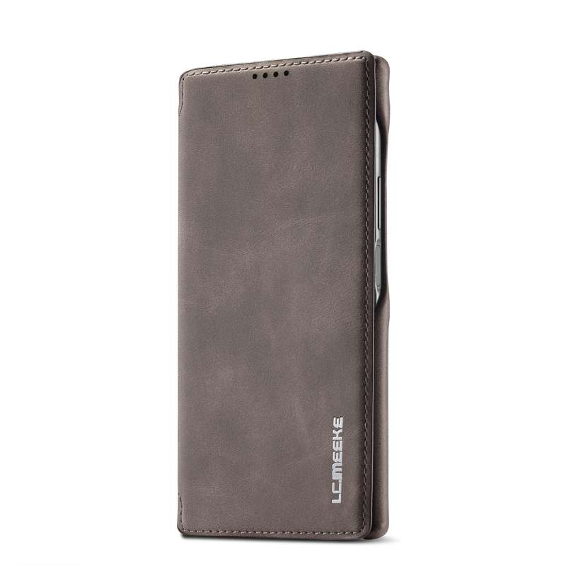 For Samsung Galaxy S22 Ultra 5G LC.IMEEKE Hon Ancient Series Horizontal Flip Leather Phone Case(Blac