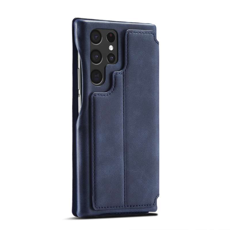 For Samsung Galaxy S22 Ultra 5G LC.IMEEKE Hon Ancient Series Horizontal Flip Leather Phone Case(Blac