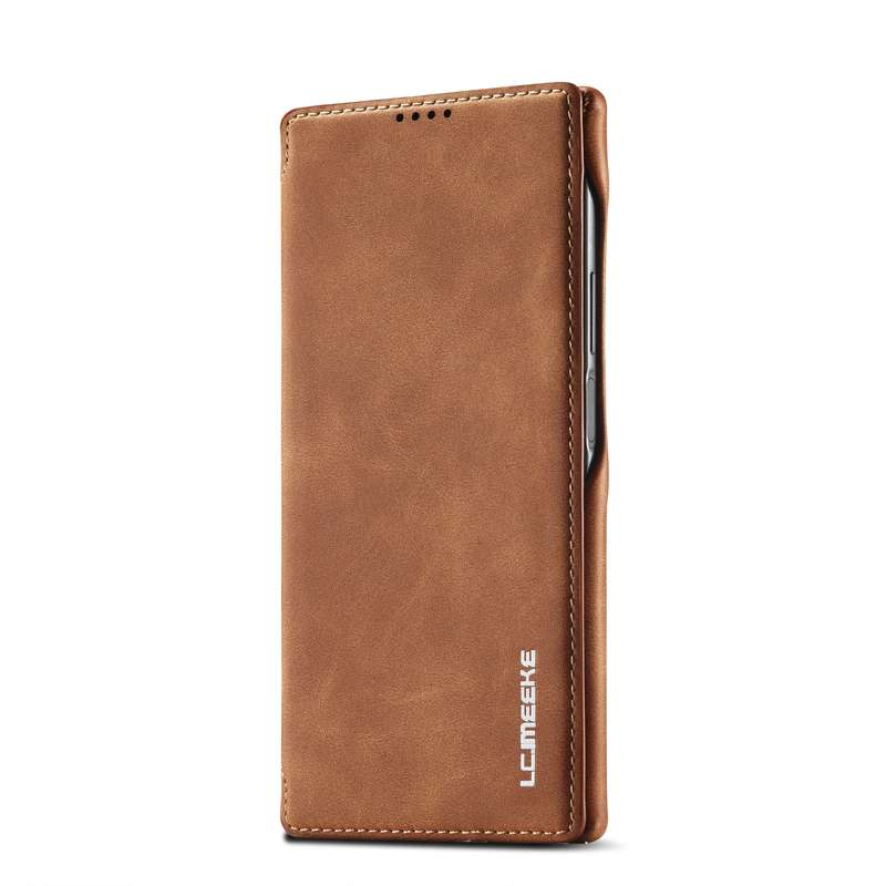 For Samsung Galaxy S22 Ultra 5G LC.IMEEKE Hon Ancient Series Horizontal Flip Leather Phone Case(Blac