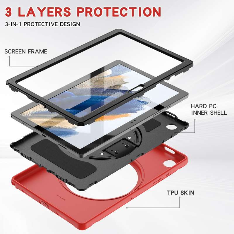 For Samsung Galaxy Tab A8 10.5 2021 Silicone + PC Tablet Case(Black)