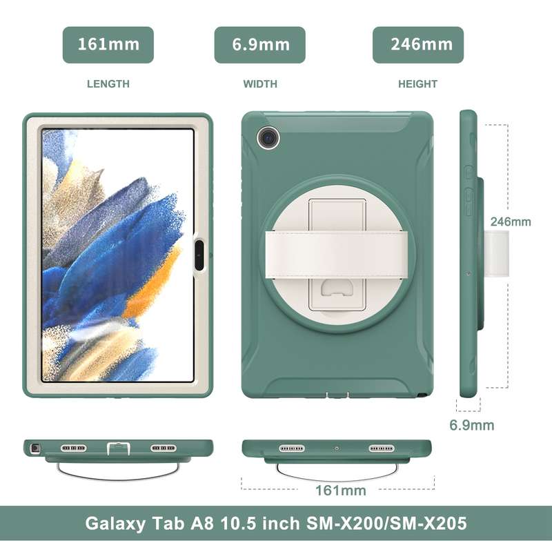 For Samsung Galaxy Tab A8 10.5 2021 Silicone + PC Tablet Case(Black)