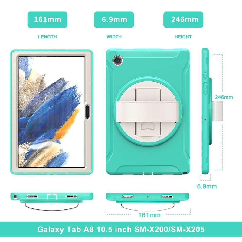 For Samsung Galaxy Tab A8 10.5 2021 Silicone + PC Tablet Case(Black)