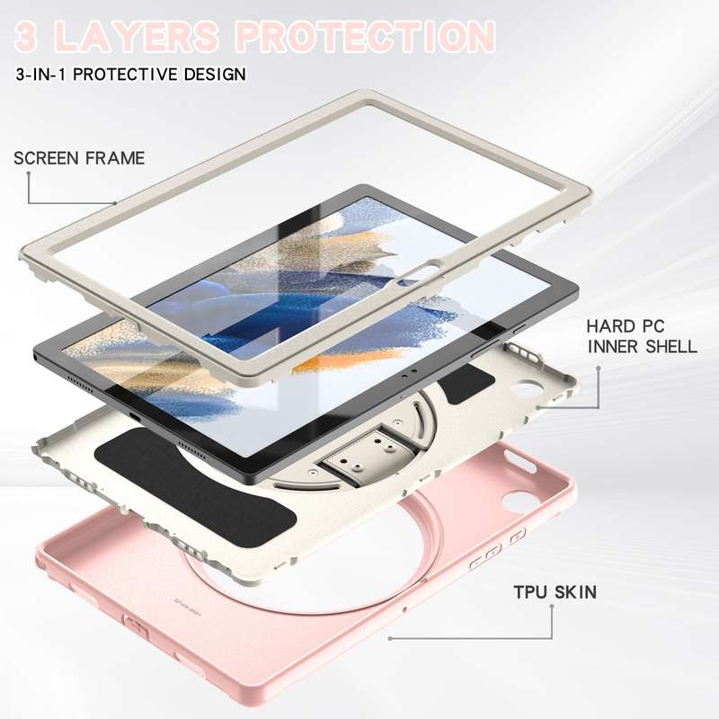 For Samsung Galaxy Tab A8 10.5 2021 Silicone + PC Tablet Case(Black)