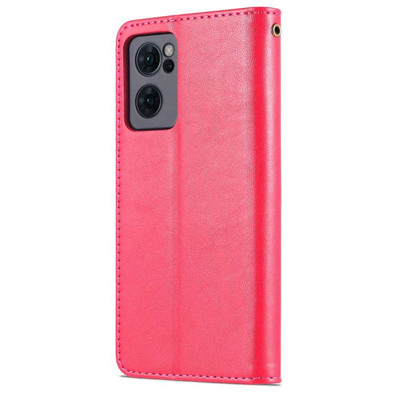 For OPPO Reno7 5G AZNS Sheepskin Texture Flip Leather Phone Case(Black)