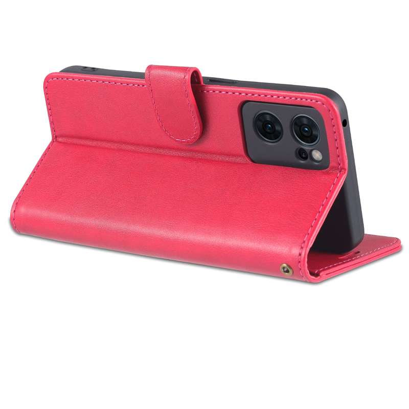 For OPPO Reno7 5G AZNS Sheepskin Texture Flip Leather Phone Case(Black)