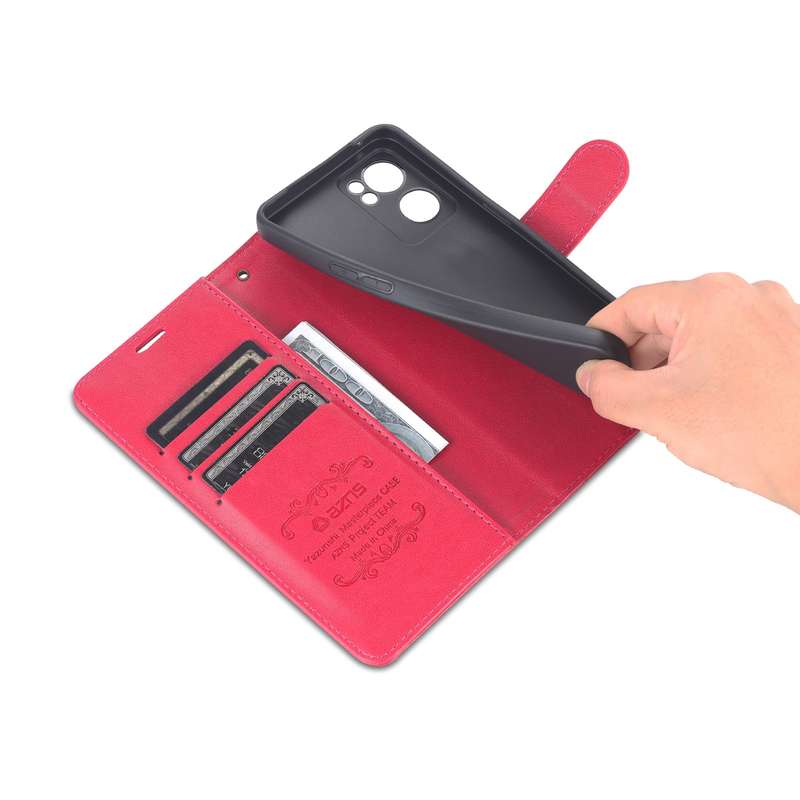 For OPPO Reno7 5G AZNS Sheepskin Texture Flip Leather Phone Case(Black)