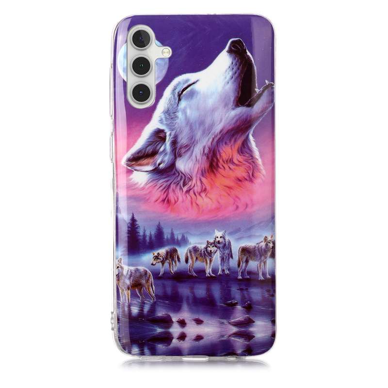 For Samsung Galaxy A13 5G Luminous TPU Protective Phone Case(Fierce Wolf)