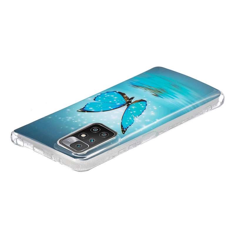 For Xiaomi Redmi 10 Luminous TPU Protective Phone Case(Skull)