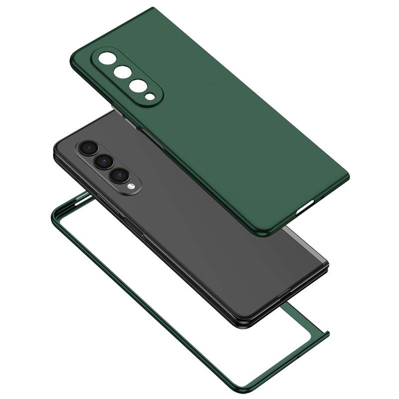 For Samsung Galaxy Z Fold3 5G Armor Foldable Phone Case(Dark Green)