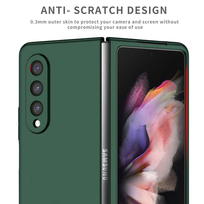For Samsung Galaxy Z Fold3 5G Armor Foldable Phone Case(Dark Green)