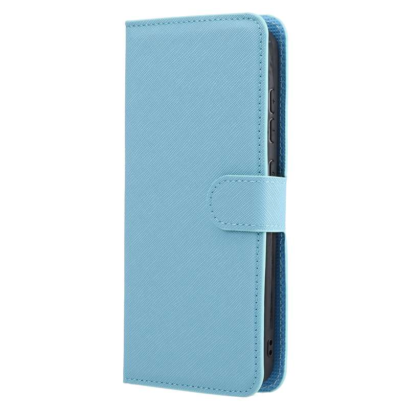 For Samsung Galaxy S21 FE 5G Cross Texture Detachable Leather Phone Case(Purple)