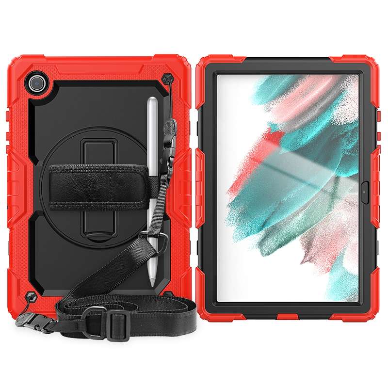For Samsung Galaxy Tab A8 10.5 2021 X200 / X205 Silicone + PC Tablet Case(Yellow Green + Black)