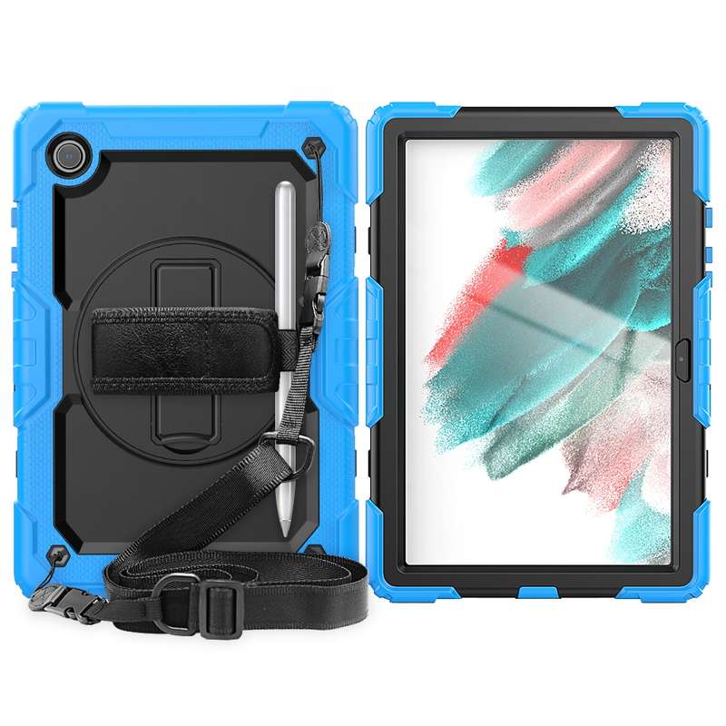 For Samsung Galaxy Tab A8 10.5 2021 X200 / X205 Silicone + PC Tablet Case(Yellow Green + Black)