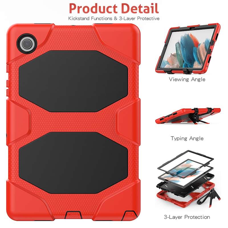 For Samsung Galaxy Tab A8 10.5 2021 X200 / X205 Colorful Silicon + PC Tablet Case(Blue)