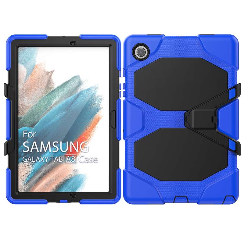 For Samsung Galaxy Tab A8 10.5 2021 X200 / X205 Colorful Silicon + PC Tablet Case(Blue)
