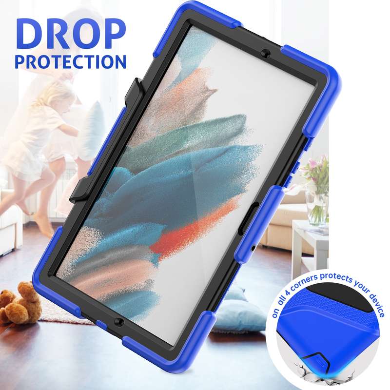 For Samsung Galaxy Tab A8 10.5 2021 X200 / X205 Colorful Silicon + PC Tablet Case(Blue)