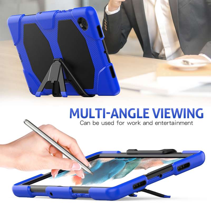 For Samsung Galaxy Tab A8 10.5 2021 X200 / X205 Colorful Silicon + PC Tablet Case(Blue)