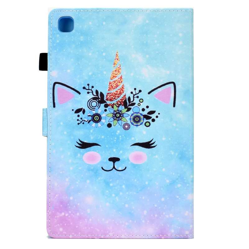 For Samsung Galaxy Tab S6 Lite T610 Sewing Pen Slot Leather Tablet Case(Wildebeest)