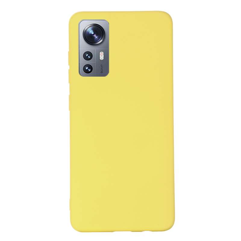 For Xiaomi 12 / 12X Pure Color Liquid Silicone Phone Case(Black)