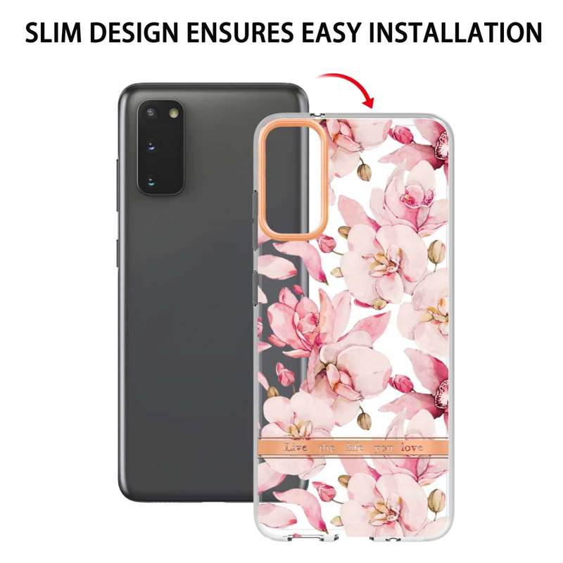 For Samsung Galaxy S20 Flowers and Plants Series IMD TPU Phone Case(Orchid Peony)